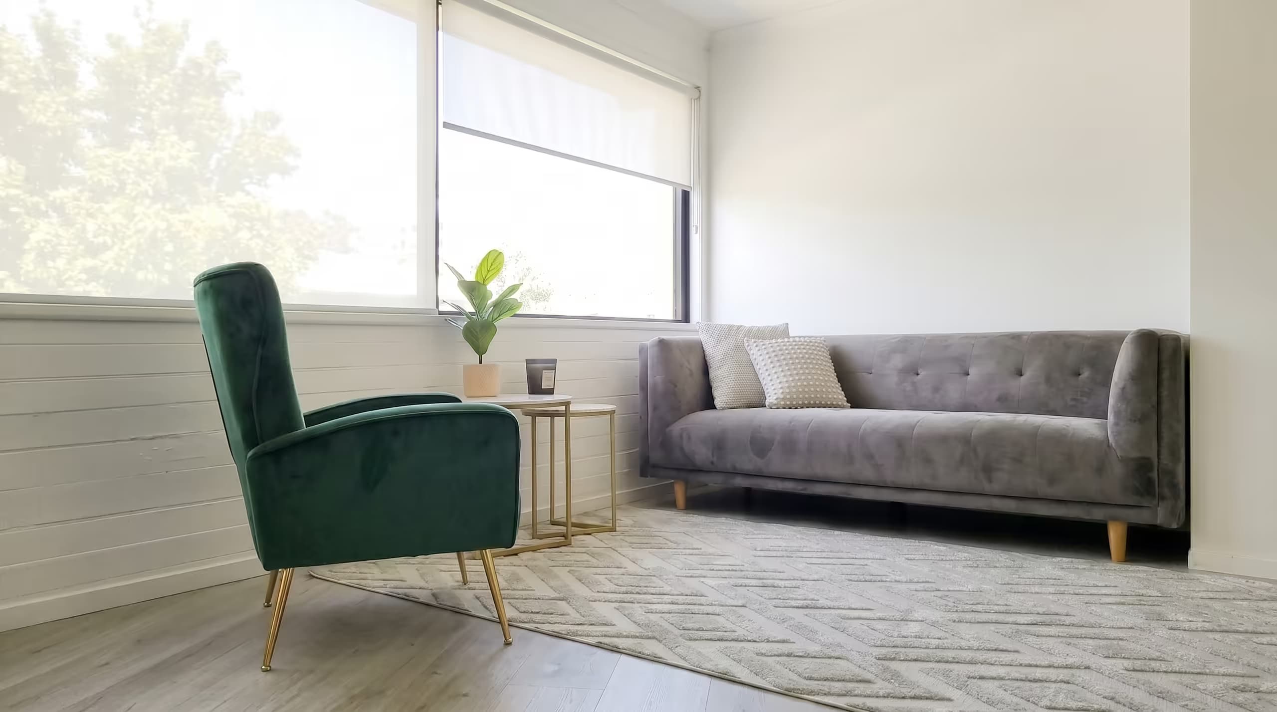An inviting seating area inside the practice.